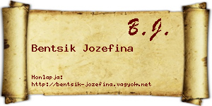 Bentsik Jozefina névjegykártya